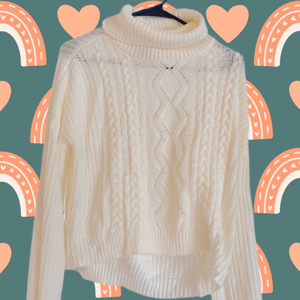 Off White, Cowl Neck Sweater